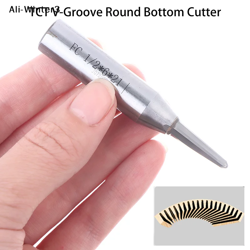 

TCT V-Groove Round Bottom Cutter Woodworking Circular Arc Groove Processing Tool For Bending & Milling
