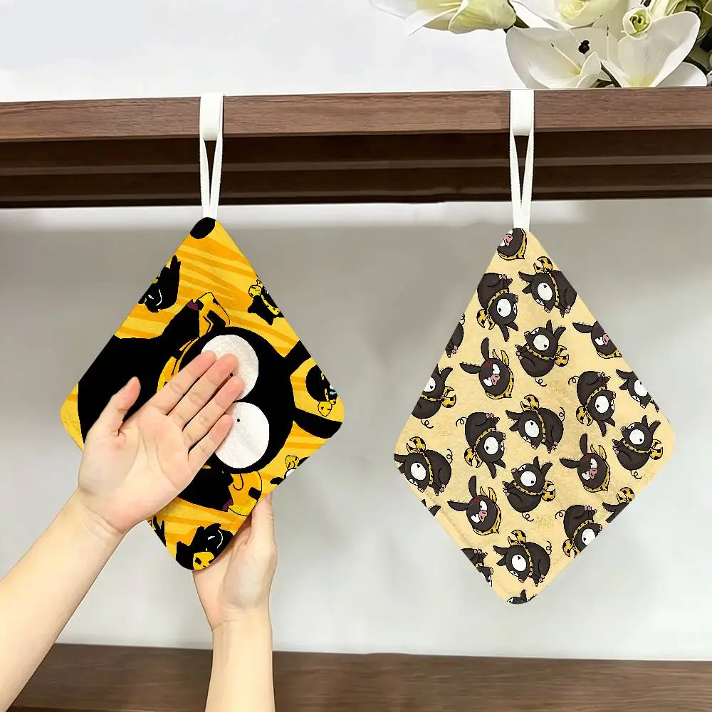 Anime Cute Ranma P Chan Ryogas Polyester Cotton Hanging Kitchen Towel, Soft Hand Wiping Towel Reusable for Kitchen Bathroom Home