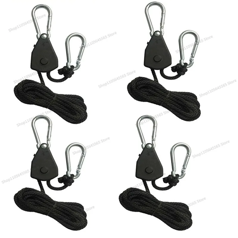 Plant growth hook Outdoor metal pulley Lifting rope Pulley regulator LED panel lamp Lanyard sling