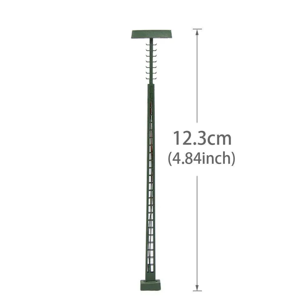 모델 트랙 라이트 격자 마스트 라이트 게이지, H0 플랫폼 램프, 와이어 LED 작동 전류, 정원 장식, 123mm, 20mA, 3 개