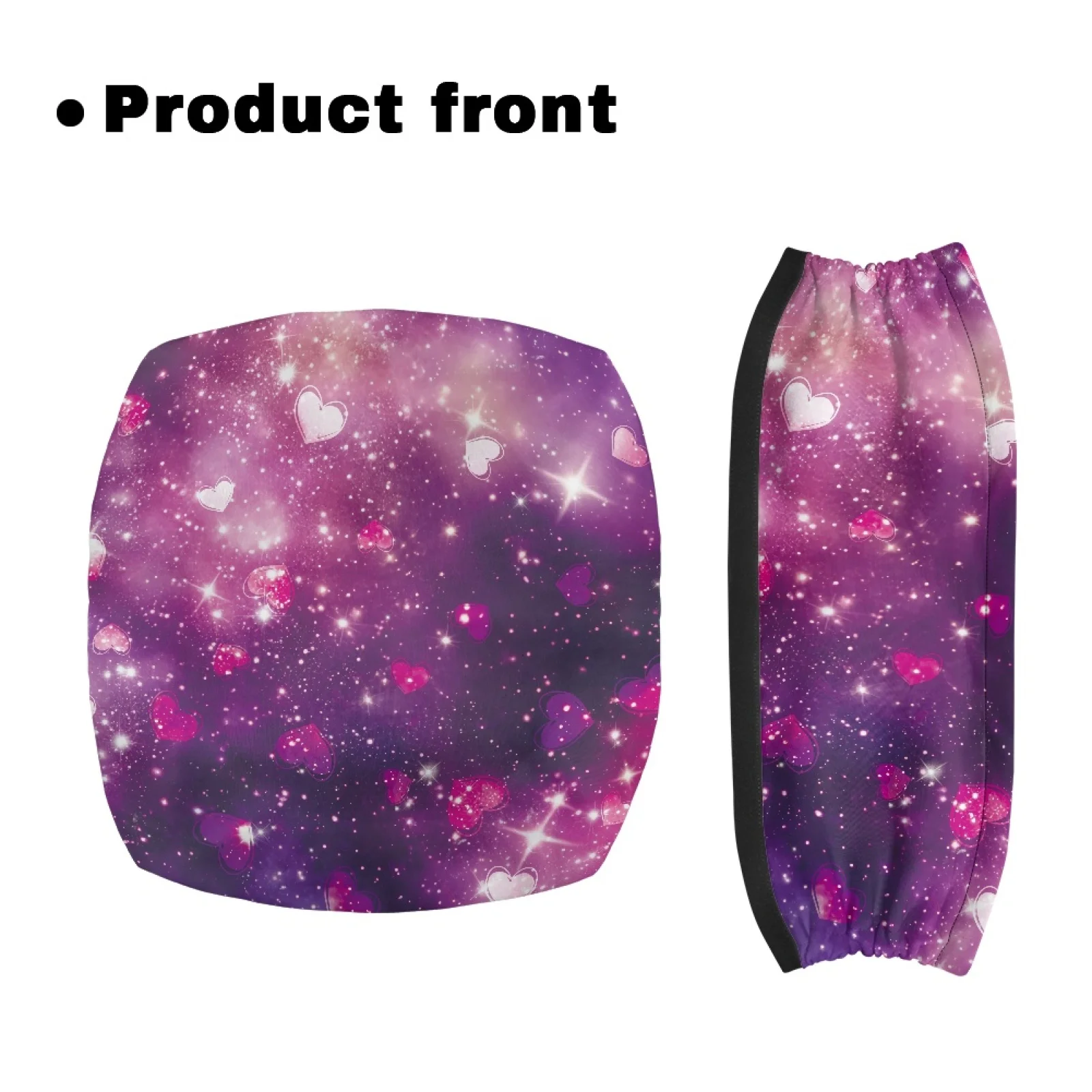 Coloranimal Galaxy Heart Print Set of 2 Rollator Seat Cover Polyester Walker Seat Cushion for Women