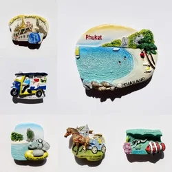 Thailand Souvenirs Phuket Chiangmai Fridge Stickers Krabi Wat Phra Kaew Samui Fridge Magnetic Stickers Wedding Gifts