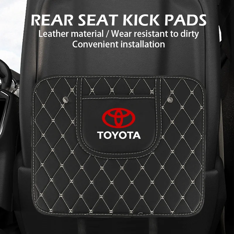 

Новинка 2026, кожаная противоударная накладка для автомобиля, водонепроницаемая защитная крышка для спинки сиденья, сумка для хранения для Toyota Yaris Hilux Prius Aven