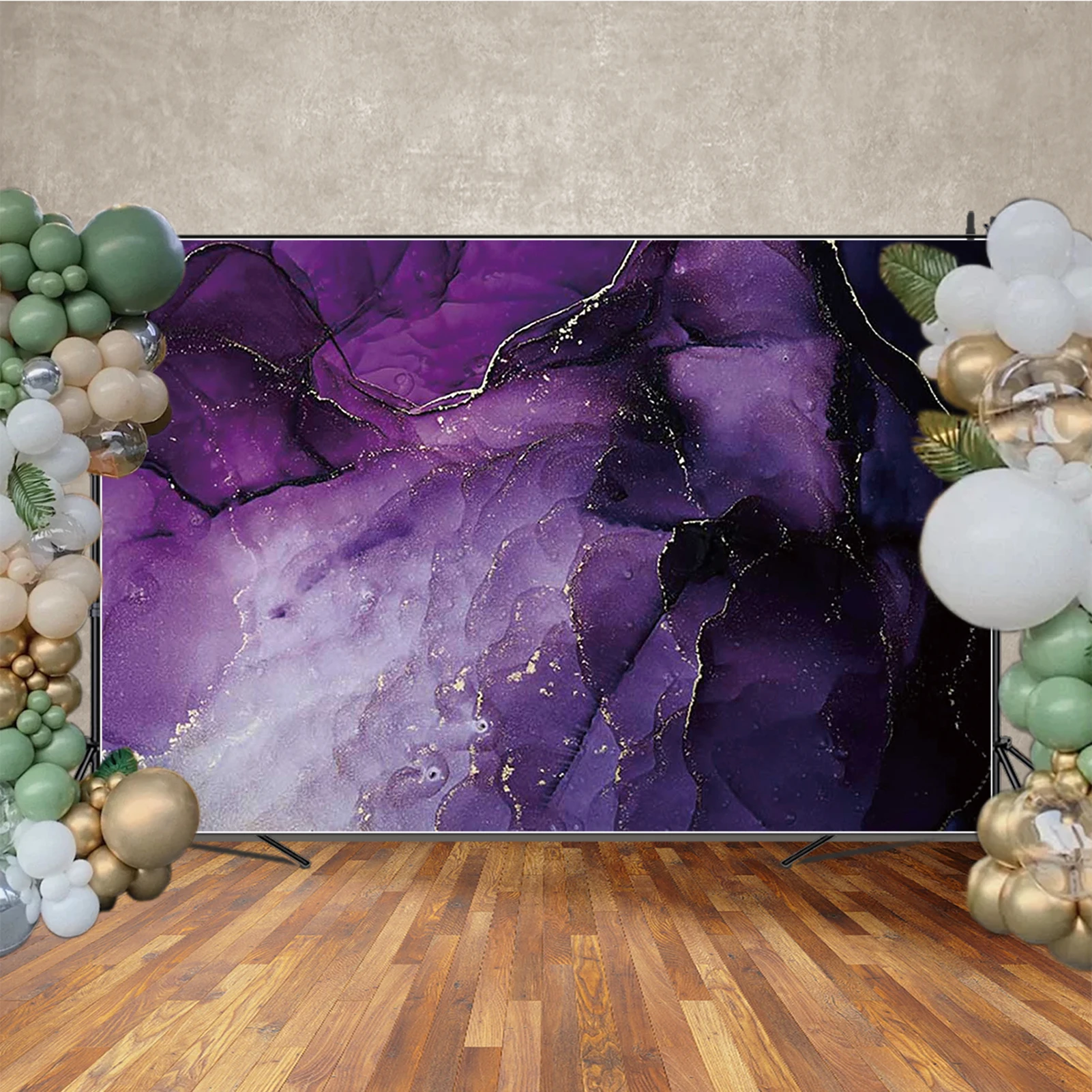 MOON.QG mélange fluide toile de fond personnalisée marbre feuille d'or Textures fond pour photographies bébé douche photographie accessoires