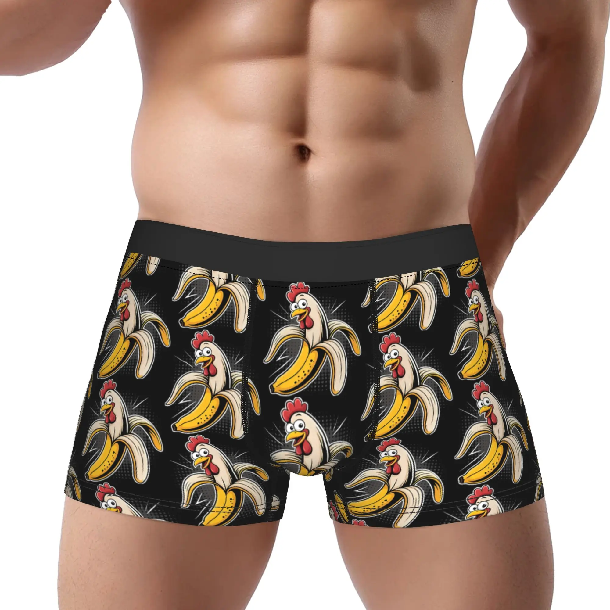 

Print Chicken Banana Underpants Homme Panties Men's Underwear Ventilate Shorts Boxer Briefs