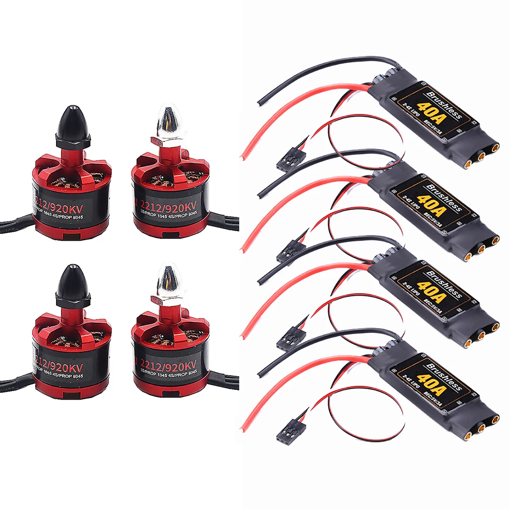 40A ESC With BEC 2-4S Brushless ESC Electronic Speed Controller + 2212 920kv Motor For F450 F550 RC Helicopter Quadcopter