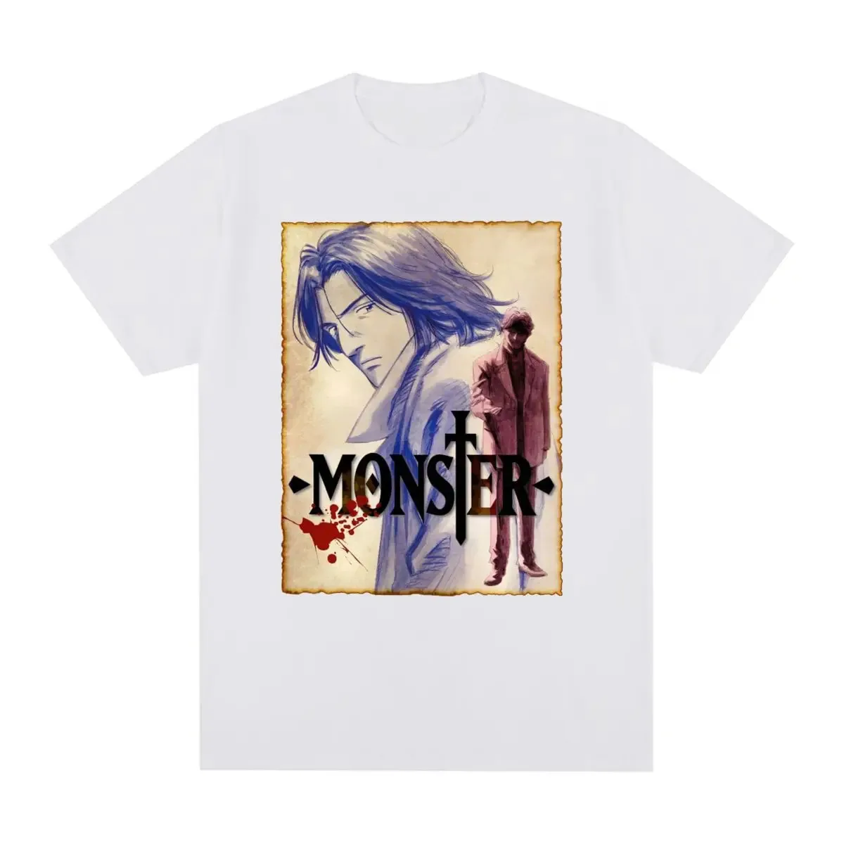 Naoki Urasawa Monster Vintage T-shirt Johan Liebert Cotton Men T shirt New Tee Tshirt Womens Tops