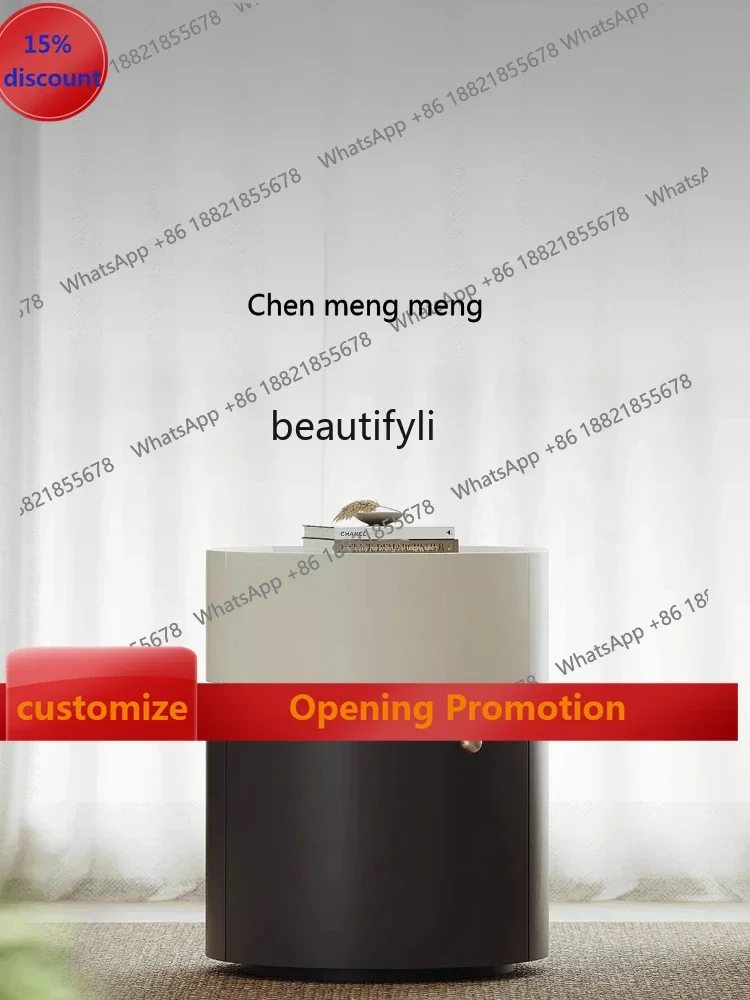 

ss7304 Creative Bedside Table Italian Minimalist Cream Style Bedside Cabinet Storage Cabinet Sofa Side Table