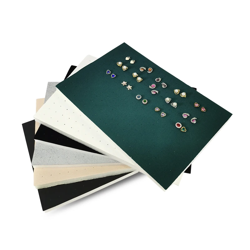 216 Holes Earrings Display Pad Studs Earrings Storage Jewelry Tray Inner Jewelry Box Insert Pad DIY Sponge Mat 33.5*22.5*1cm