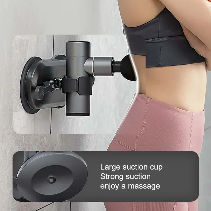 Massage gun bracket double suction cup strong adsorption for Fascia gun bracket Massager free hands