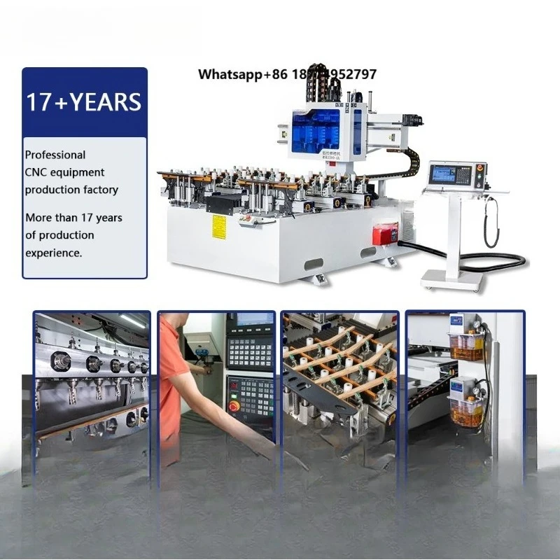 CNC Router Woodworking Mortise and Tenon Machine Automatic Round Bar Punching Tenoning Mortising Machine