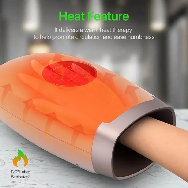 Hand Massage Device Smart Hand Massager Heated Physiotherapy Acupoint Finger Wrist Hand Massage Relax Pain Relief