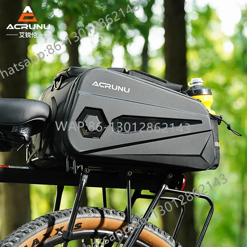 Bicycle hard shell rear shelf bag, bicycle large capacity waterproof bag, outdoor riding expansion rear tail bag
