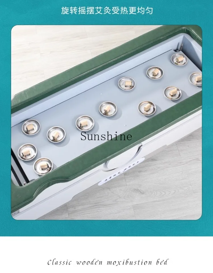 Fully automatic intelligent open flame smokeless moxibustion bed, special multi-functional physiotherapy bed for beauty salons