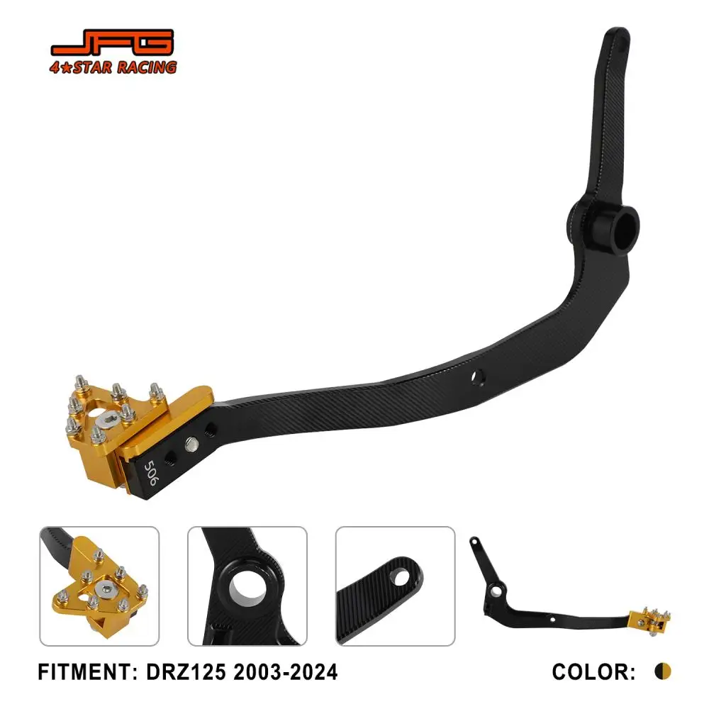 

For Suzuki DRZ125 DRZ 125 2003-2024 Motorcycle Accessories Foot Brake Pedal Lever Pedals Dirt Pit Motorbike Off-Road Aluminum