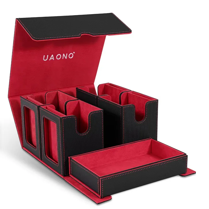 trading-card-storage-box-with-display-window-5-in-1-box-holds-over-400-double-sleeved-cardsremovable-deck-for-tcg-card