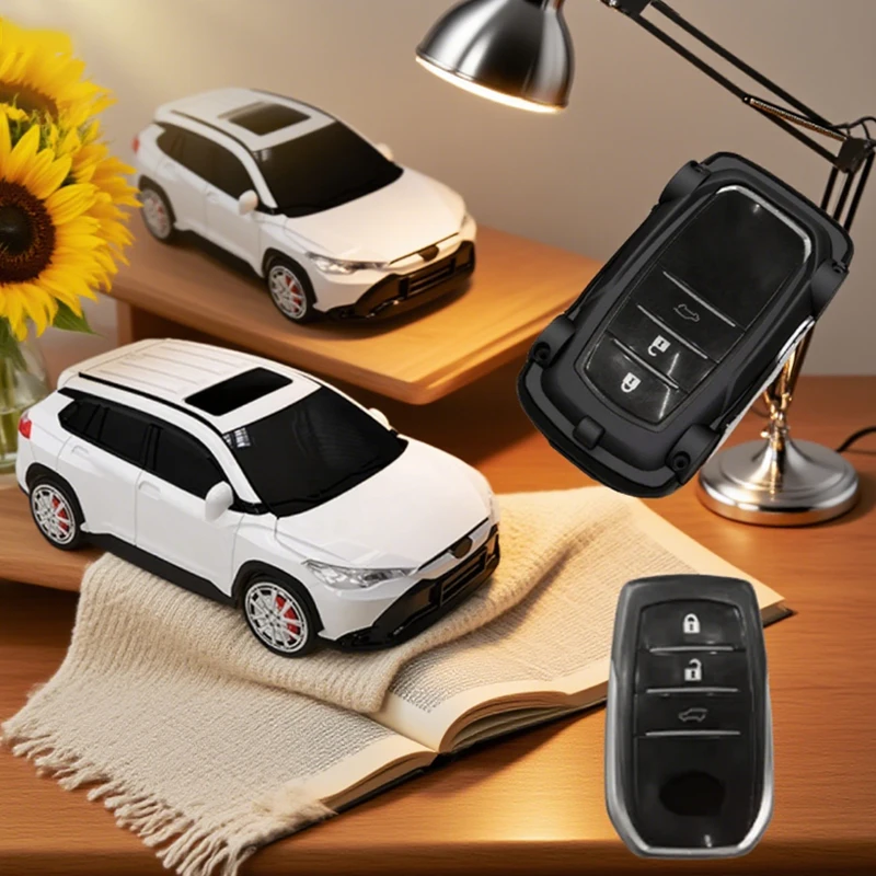 For Toyota Frontlander Model 2 3 4 5 Button for Hilux Land Cruiser Fortuner Camry Riez Rav4 Prado Remote Car Key Case Cover Fob