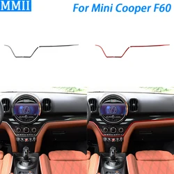 For Mini Cooper F60 Countryman 2017-2023 Carbon Fiber Central Control Dashboard Trim Strips Car Interior Accessories Sticker