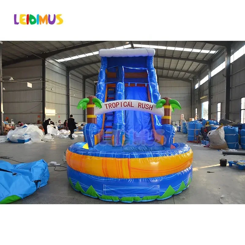 Commercial PVC Outdoor Adult Giant Waterslide Inflatable Water Slide With Swimming Pool and Blower for Backyard Kids Party