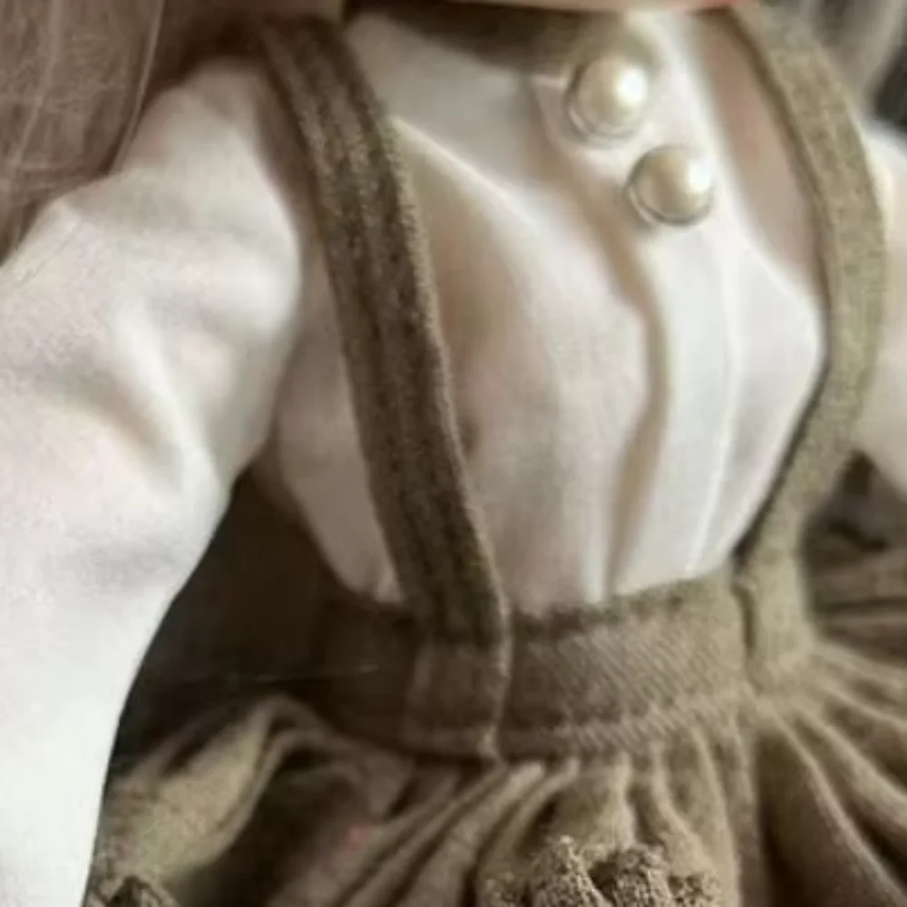 

Countryside Style Skirt Clothes Set Cute Mini with Beret Lace Suspender Skirt Shirt DIY Accessories for ob22 ob24 azone Dolls