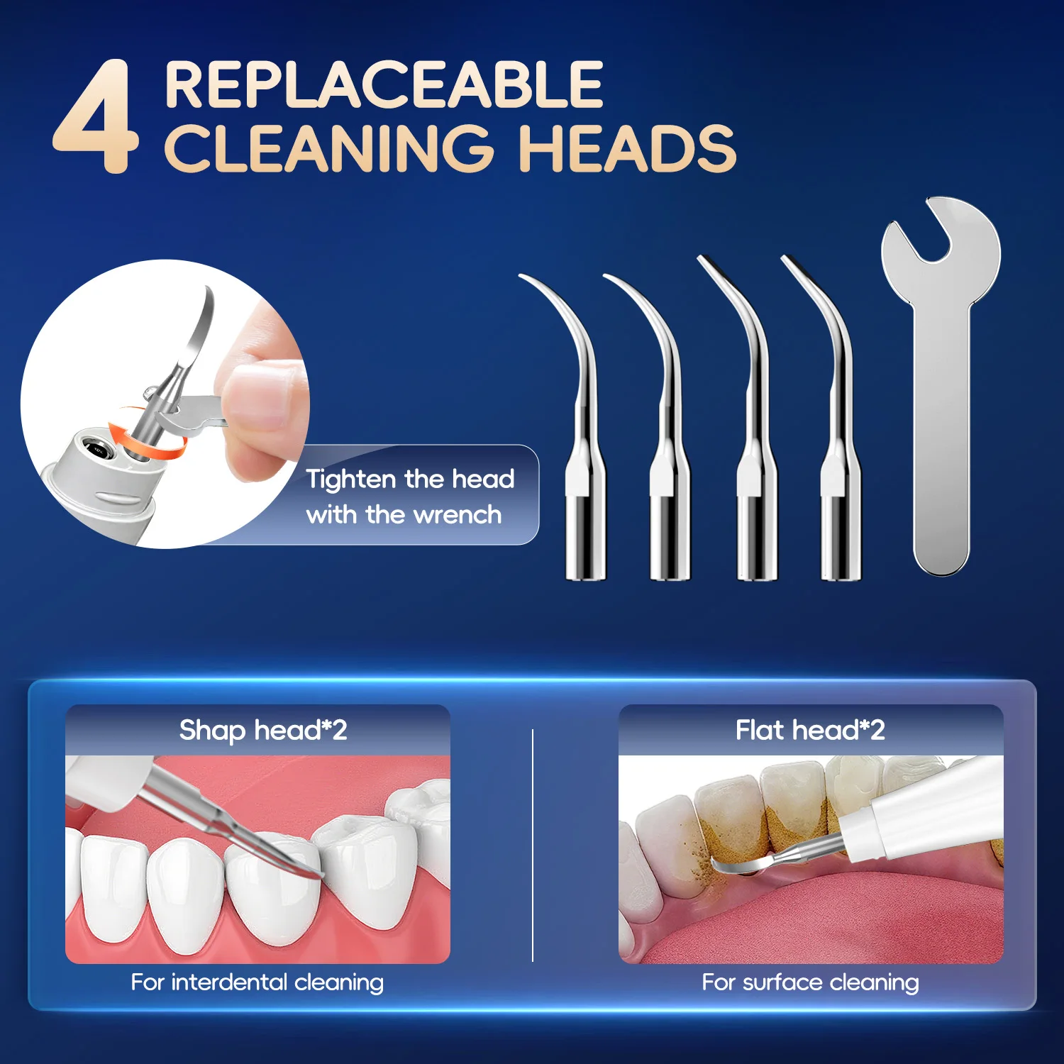 Средство для удаления зубного камня, встроенная камера, 6 светодиодов, набор для чистки зубного камня с электрическим зубным зеркалом