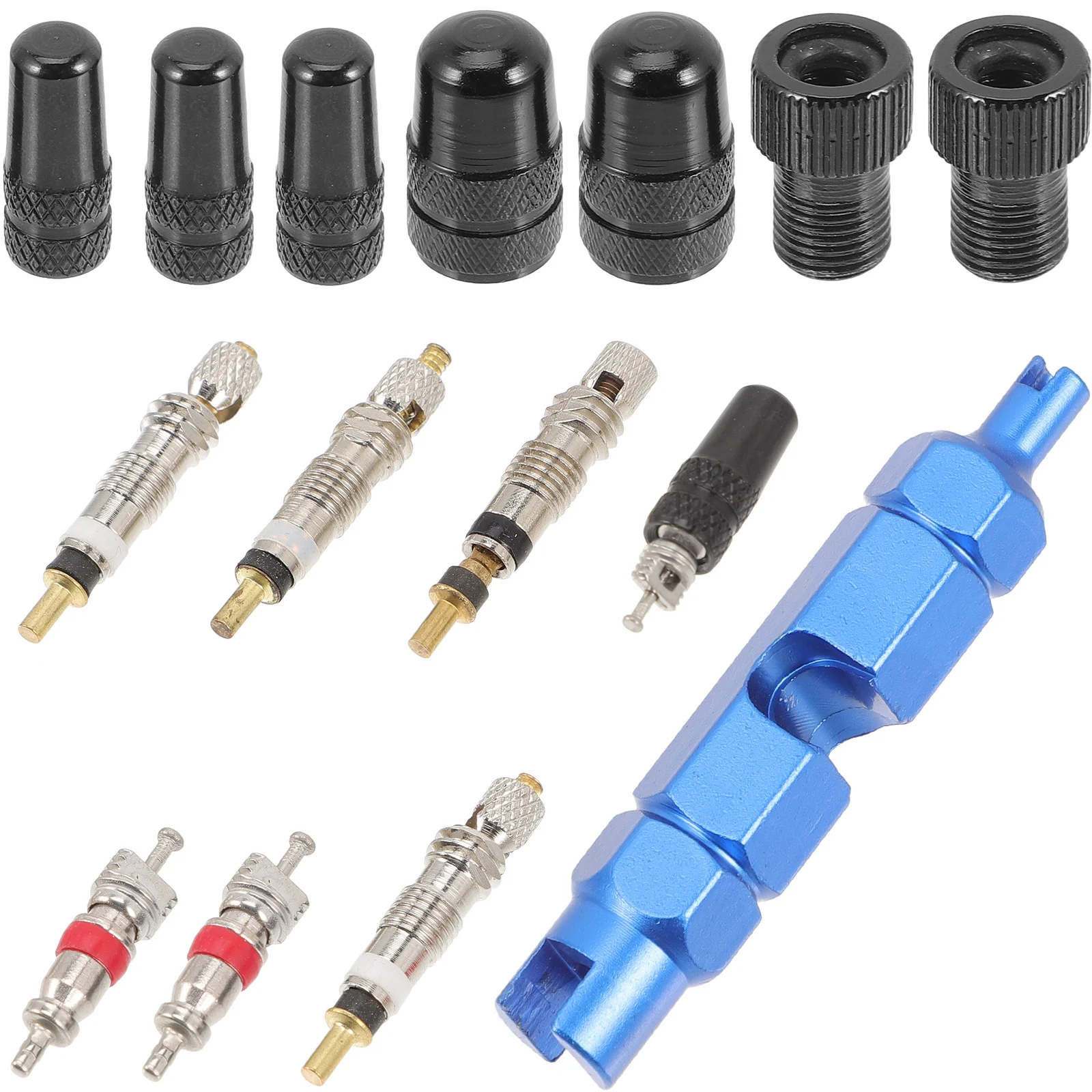 

Stans No Tubes Tire Sealant Valve Core Kit Car Tires Nozzle Caps Crank Copper Valves Tool