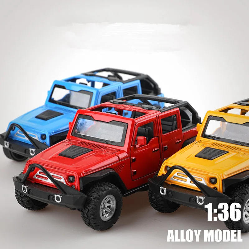 1: 36 Legierung zurückziehen Doppeltür Geländewagen Modell, Cabrio Auto Spielzeug, Original verpackung Geschenk Spielzeug, Großhandel