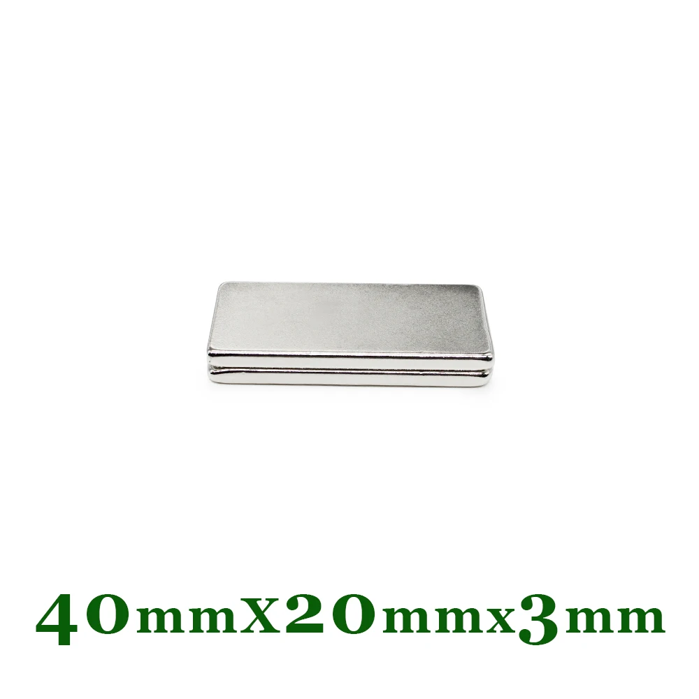 2/5/10/15/20PCS 40x20x3mm Block Search Magnet N35 Quadrate  Strong Neodymium Magnet 40x20x3 Permanent  NdFeB Magnet 40*20*3