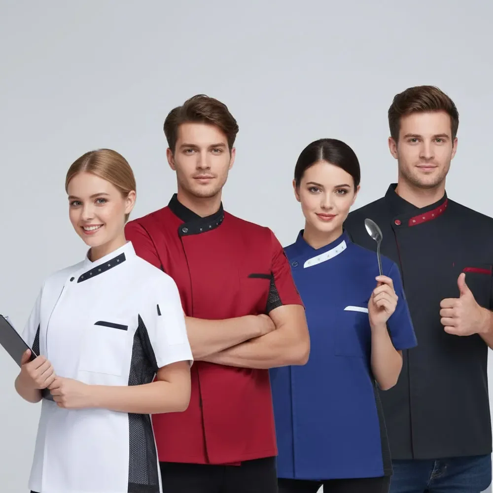 

Chef Jacket Men Women Restaurant Waiter Uniform Kitchen Cook Shirts