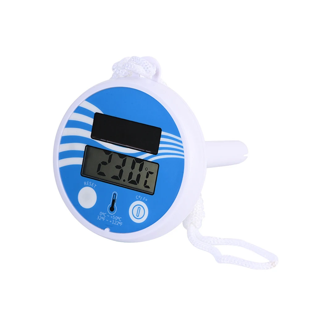 Outdoor Pool Digital Floating Thermometer Waterproof LCD Display Spa Thermometer Solar Powered Thermometer Tools