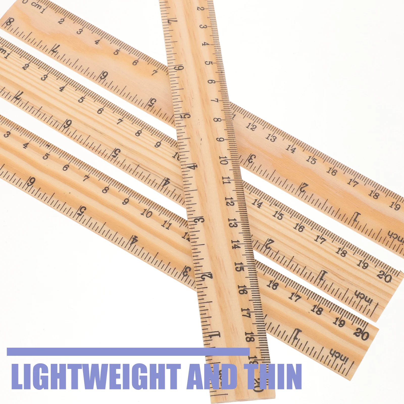 

30Pcs Wood Straight Ruler Durable 20cm Measuring Tool Classroom Office School Wooden Rulers Straight Ruler Measuring Tool