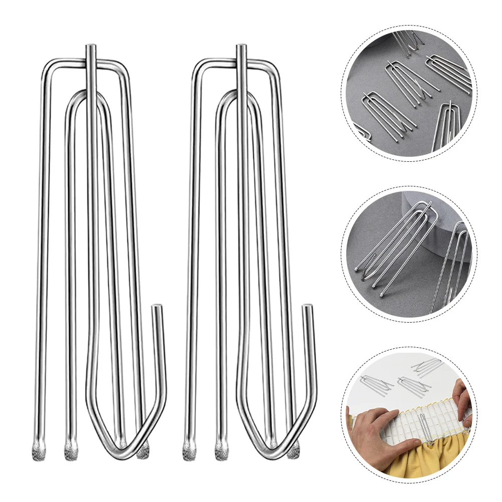 

60Pcs Four Claw Curtain Hooks Heavy Duty Metal Pleated Curtain Clips Sliding Rings for Curtains Home Window Accessories