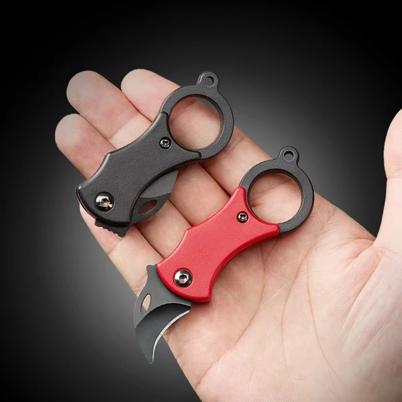 قطعة واحدة من سكين جيب غمد من الفولاذ المقاوم للصدأ، سكين عالي الصلابة، سكين قشر غمد محمول سكين شواء خارجي #4