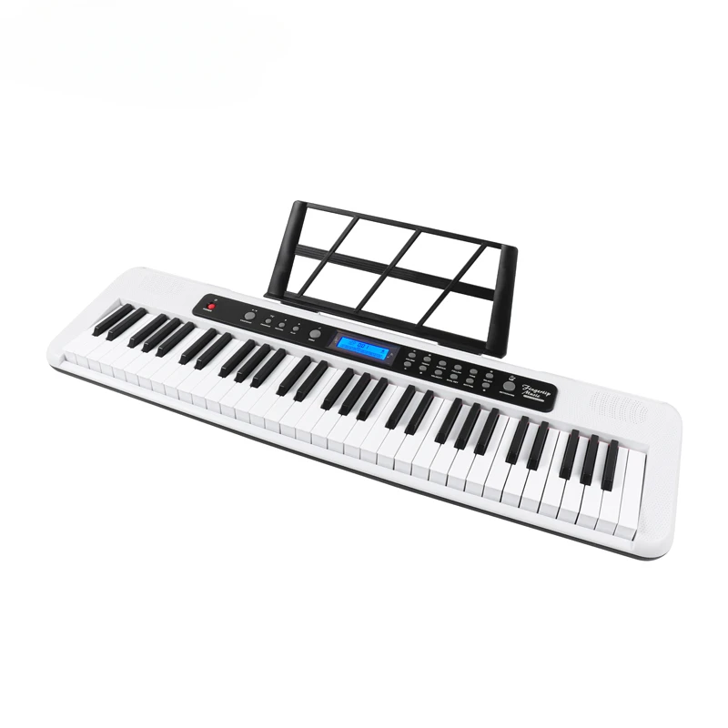 New Design 61 Touch Response Keys Keyboard Instruments White Electronic Organ Musical Instrument