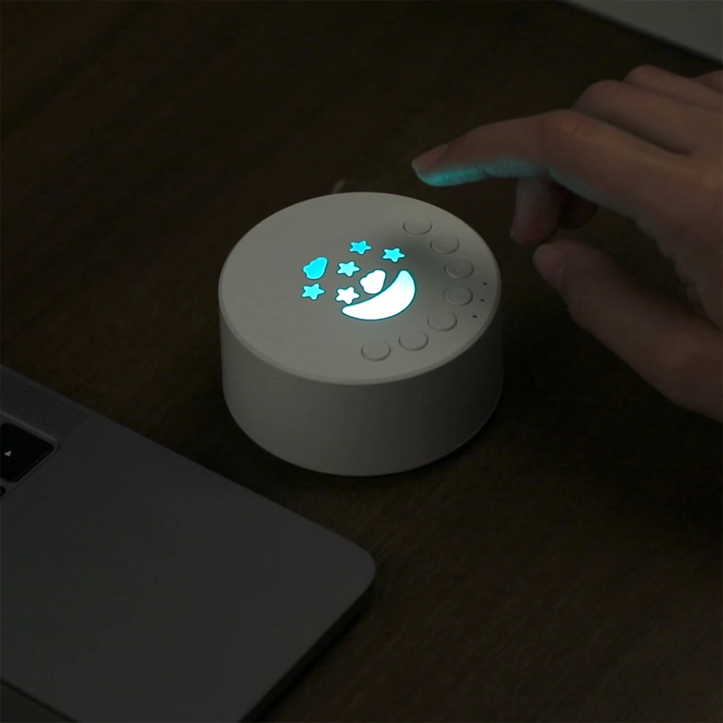 White Sleeping Night Light - Fall Asleep With Soothing Music And Colorful Lights Intelligent Timing With Colorful Night