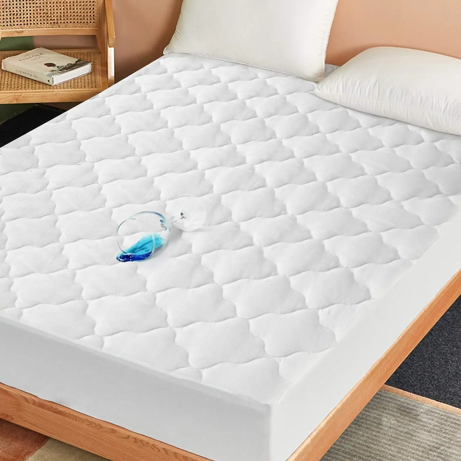 

Short King Rv Mattr Pad Waterproof Mattr Protector, Quilted Rv Short King Mattr Cover 72"" X 75"" X 14"", Deep Pocket Mattr