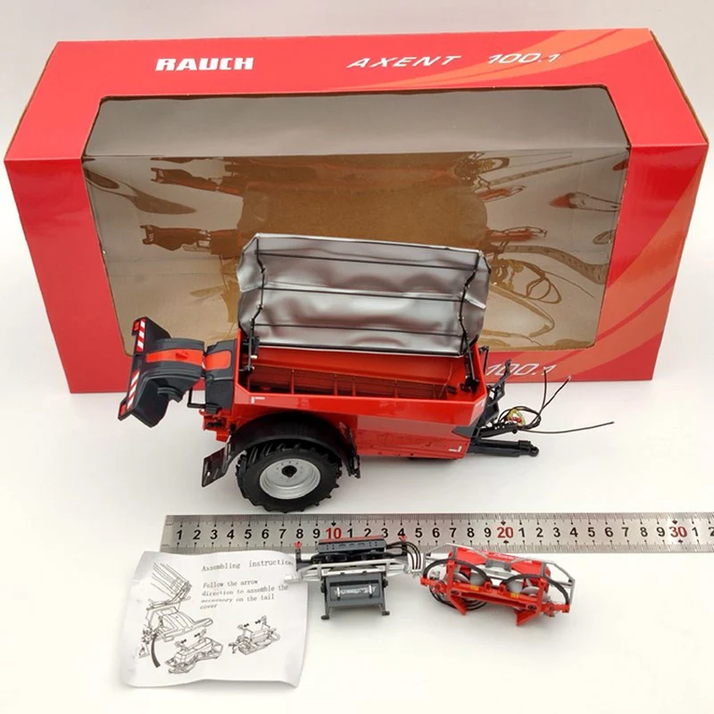 

Diecast 1:32 Scale ROS Axent 100.1 Rauch Kuhn Fertilizer Transport Tractor Alloy Agricultural Vehicle Model Collectible Toy Gift
