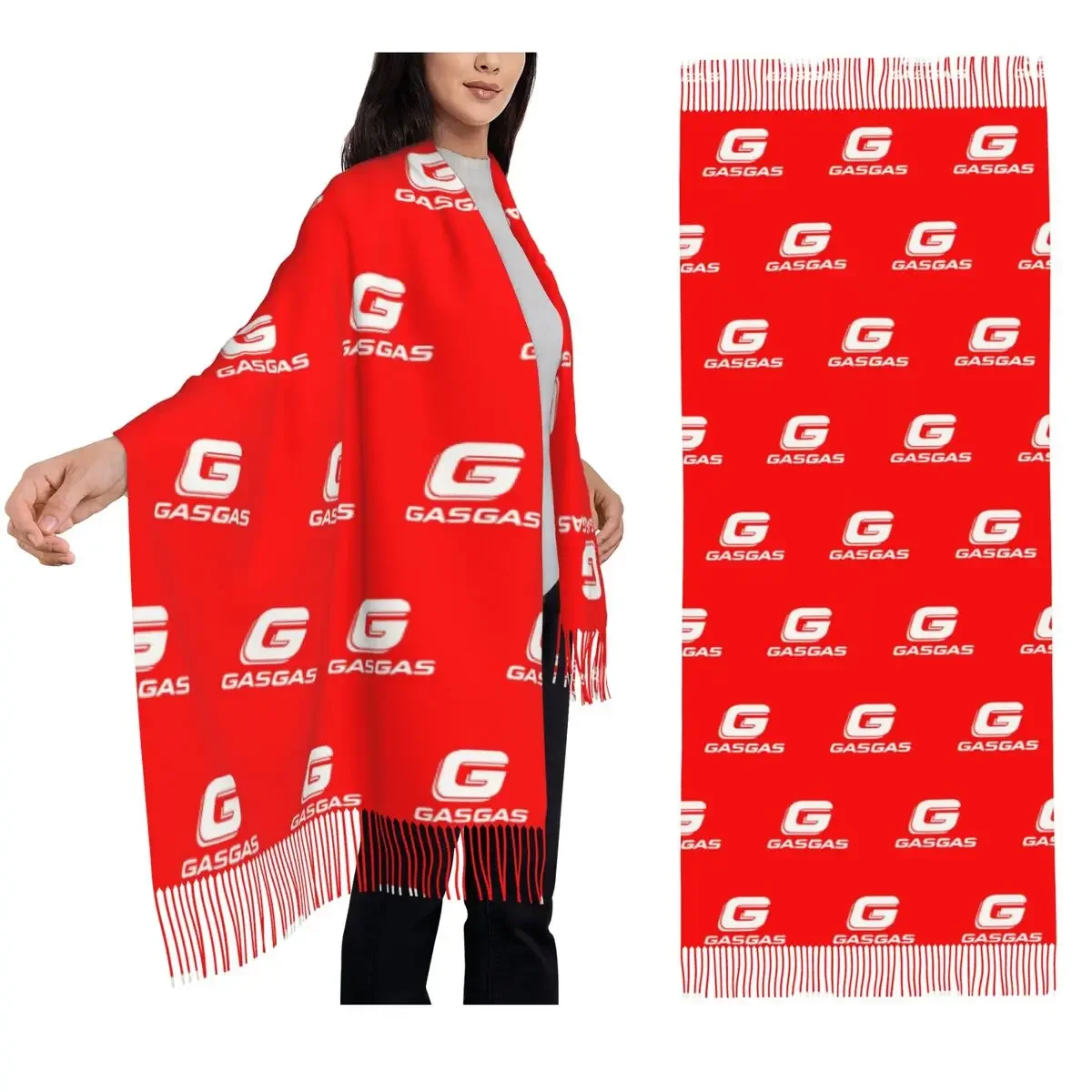 

Gasgas клетчатый шарф с логотипом, шарфы с кисточками для женщин, мягкие теплые шали и накидки, длинная осенне-зимняя шаль