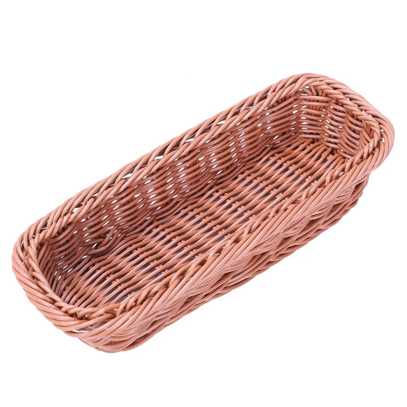 

ABWR-6Pc пластиковая корзина из ротанга, корзина для столовых приборов, прямоугольная коробка для хранения столовых приборов, вилка, палочки для еды, хлеб, торт, хранение фруктов