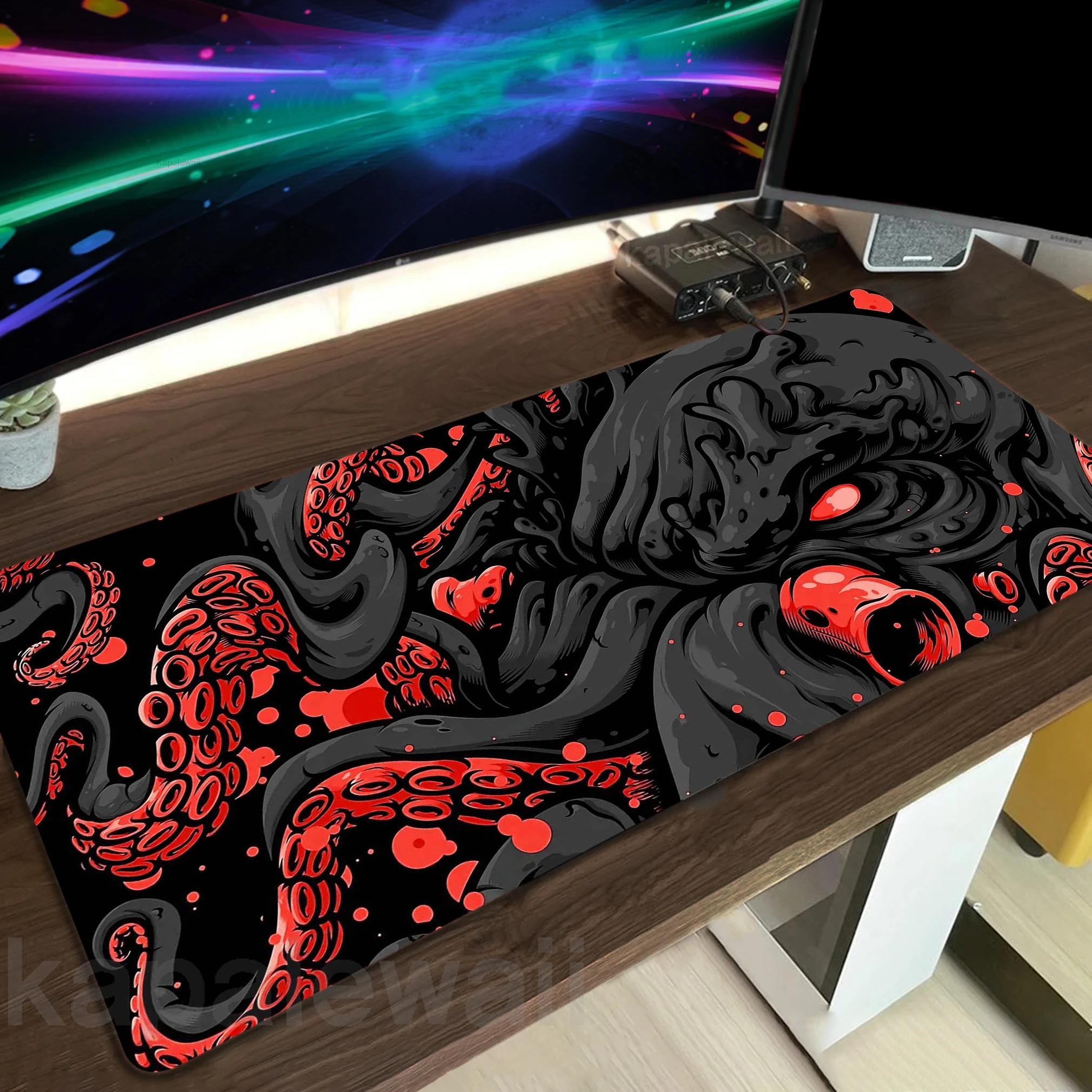 

Oni Octopus Monster Mouse Pad Gaming Mousemat Anti-slip Large Desk Mat Pc Gamer Accessoires Mousepad Notebook Keyboard Pads XXL