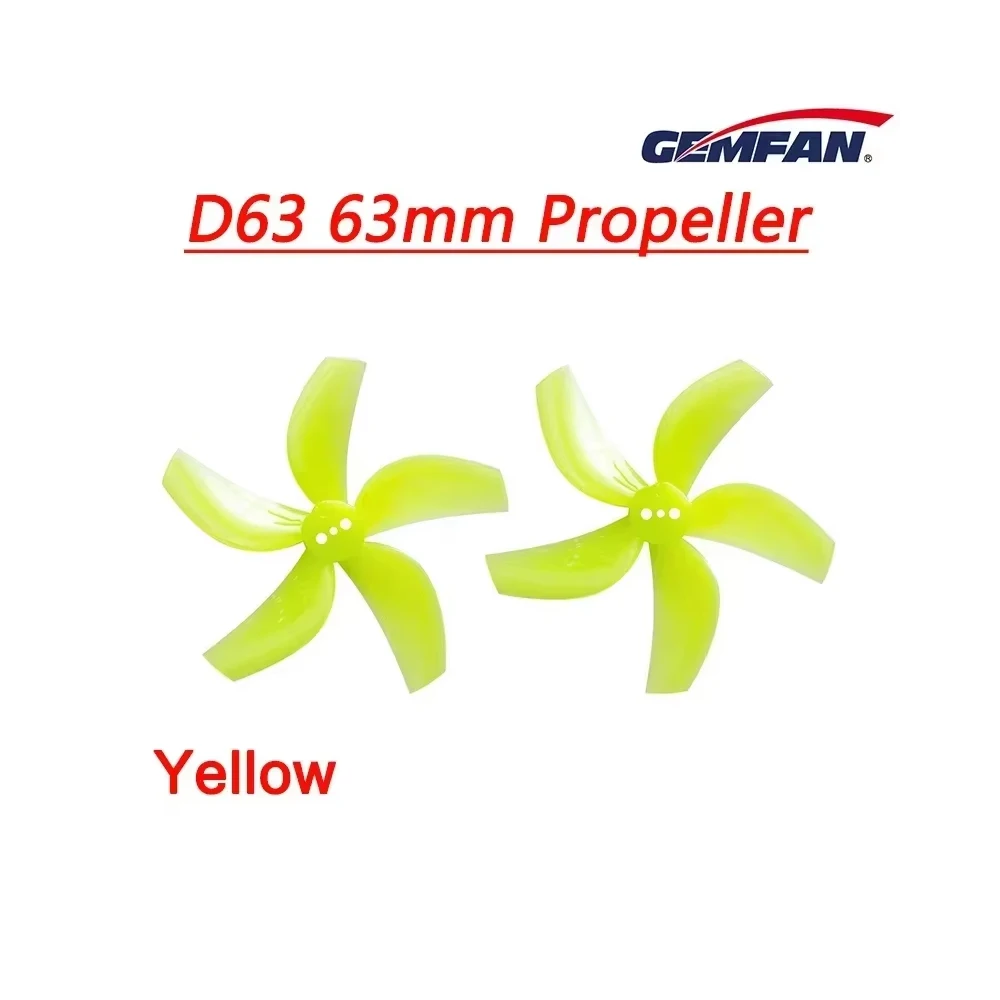 Gemfan D63 5-blads 2,5 inch PC propeller 1,5 mm voor RC FPV racing freestyle 2,5 inch Cinewhoop ducted drones 1105 5500KV
