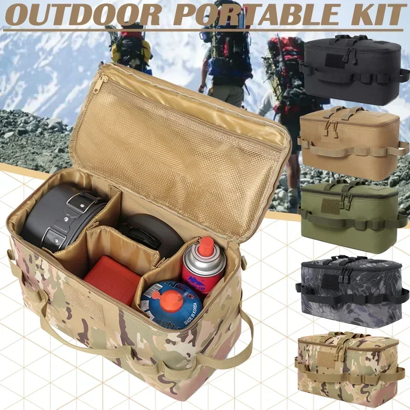 

Outdoor Camping Gas Tank Storage Bag Large Capacity Ground Nail Tool Bags Gas Canister Picnic Cookware Utensils Kit Organizer