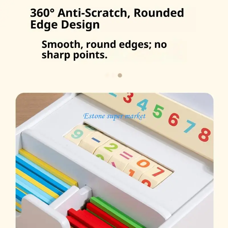 090B Multifunctioneel houten bord voor vroeg leren voor het oefenen cijfers, artistieke expressie en nette opslag, 3 jaar en