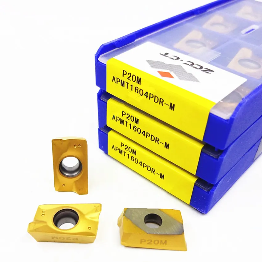 ZCC.CT APMT1604PDR-M P20M/APMT1604PDR-M P20T/APMT1604PDR-M YB9320 APMT1604PDR CNC carbide inserts milling inserts 10pcs/box