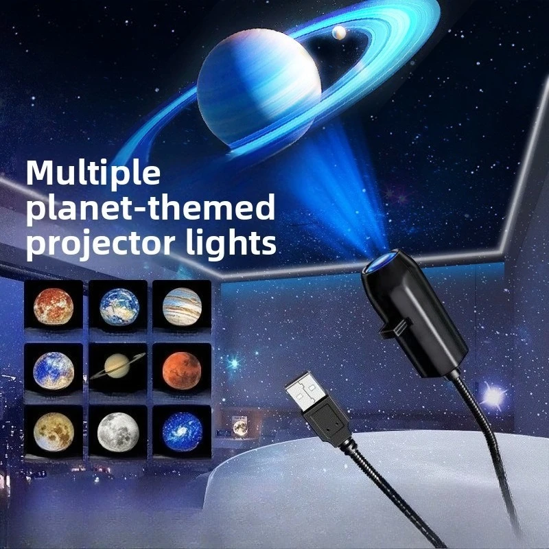 

Проекционный ночник - креативный светодиодный ночник с эффектом лунного света и функцией регулировки яркости, идеально подходит для декора спальни.