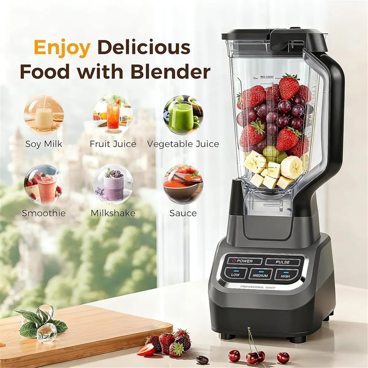 

72oz Blender Replacement Parts for Blender BL610,with Locking Lid Replacement for BL710WM CO610B CO650B