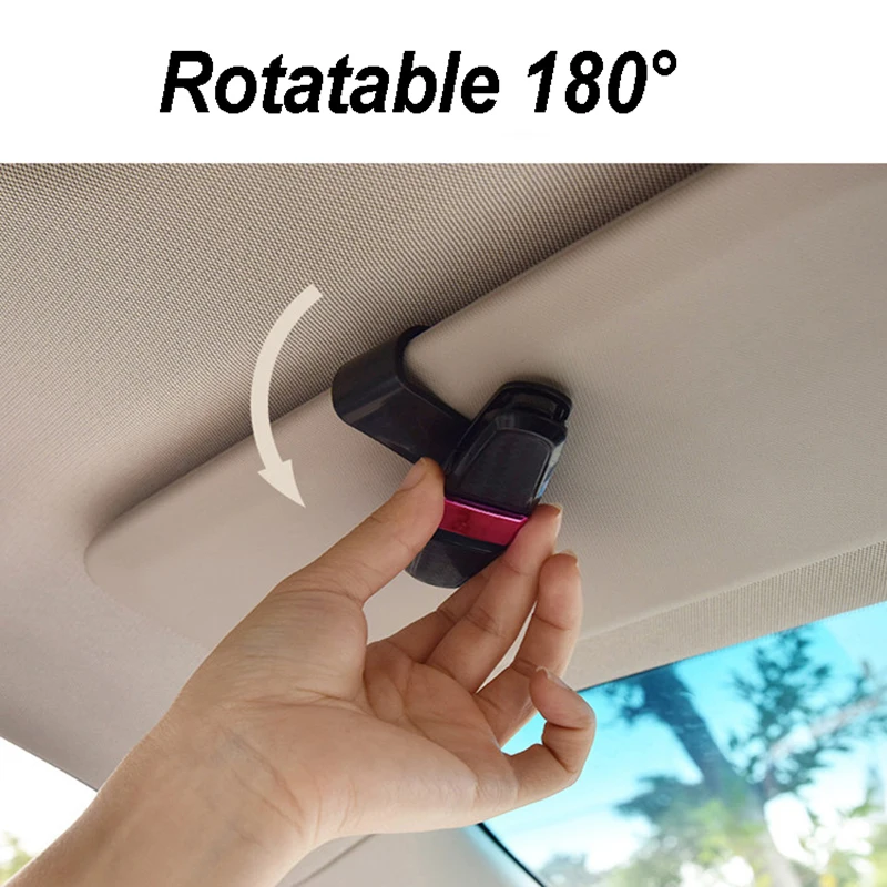 حافظة نظارات السيارة العالمية حاجب الشمس للسيارة حامل النظارات الشمسية مشبك بطاقة تذكرة حامل النظارات ملحقات السيارات الداخلية