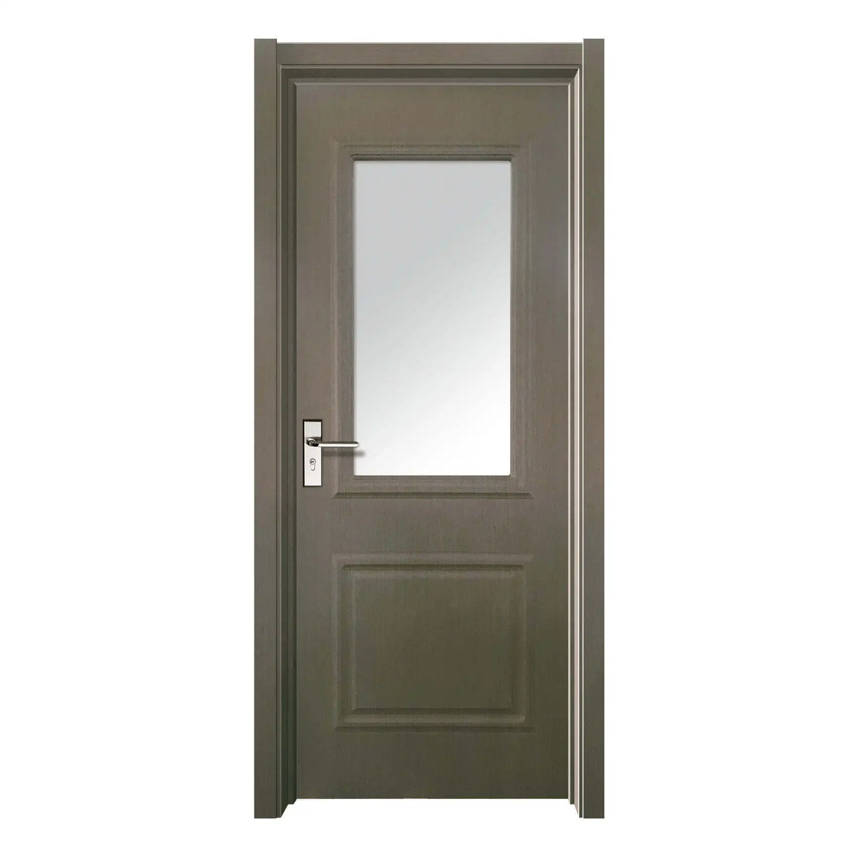 مصنع مخصص التصميم الحديث الأمن خشبي باب رئيسي واحد MDF الباب الداخلي الانتهاء من سطح الجانب افتتاح لغرفة النوم