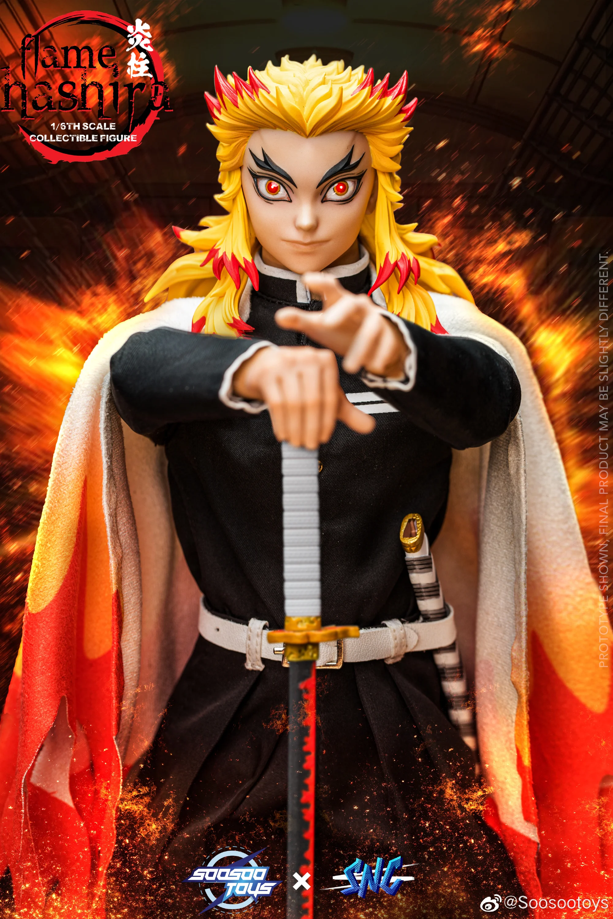 In Stock SST SOOSOOTOYS SNC-001 Demon Slayer Rengoku Kyoujurou 1/6 Collectible Action Figure Toys with Box