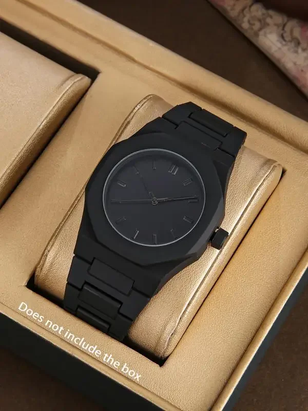 Men's Fashion Watch Set, Resin Material, Lightweight & Accurate, Includes Bracelet, Perfect Gift for Thanksgiving,Back-To-School